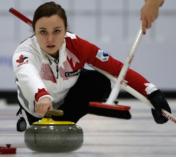 Defending champion, and two-time world junior champ, Kelsey Rocque will skip the University of Alberta in Kelowna. (Photo, WCF/Richard Gray)